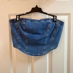 Chelsea & Violet Blue Denim Corset Top